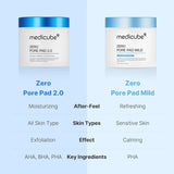Medicube – Zero Pore Pad Mild (70 Piezas) | Exfoliación Suave para Poros & Piel Sensible