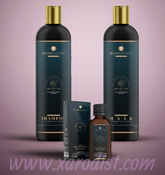 Belma kosmetik-Kit de mantenimiento de argán,champú 250 +mascarilla 250 +serúm 50 -Especial post alisado todo tipo de cabellos.