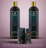 Belma kosmetik-Kit de mantenimiento de argán,champú 250 +mascarilla 250 +serúm 50 -Especial post alisado todo tipo de cabellos.